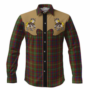 MacMaster (McMaster) Tartan Long Sleeve Button Shirts Rodeo Unicorn Retro Style