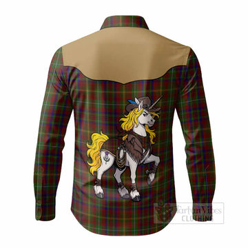 MacMaster (McMaster) Tartan Long Sleeve Button Shirts Rodeo Unicorn Retro Style
