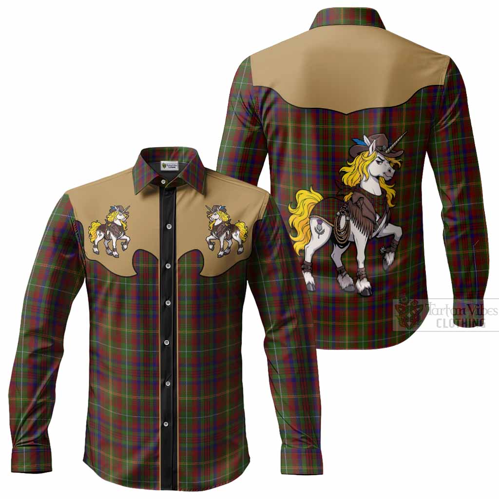 MacMaster (McMaster) Tartan Long Sleeve Button Shirts Rodeo Unicorn Retro Style Men's Shirt - Tartan Vibes Clothing