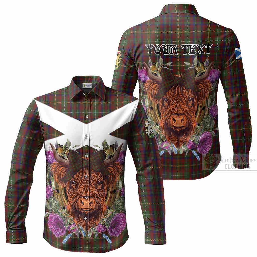 MacMaster (McMaster) Tartan Long Sleeve Button Shirts Scottish Thistle Heilan Coo