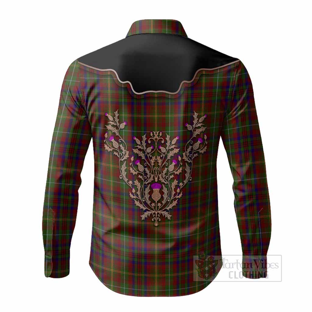 MacMaster (McMaster) Tartan Long Sleeve Button Shirts Thistle Ornament Western Yoke - Tartan Vibes Clothing