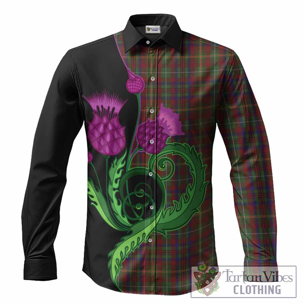 MacMaster (McMaster) Tartan Long Sleeve Button Shirts Traditional Scottish Thistle