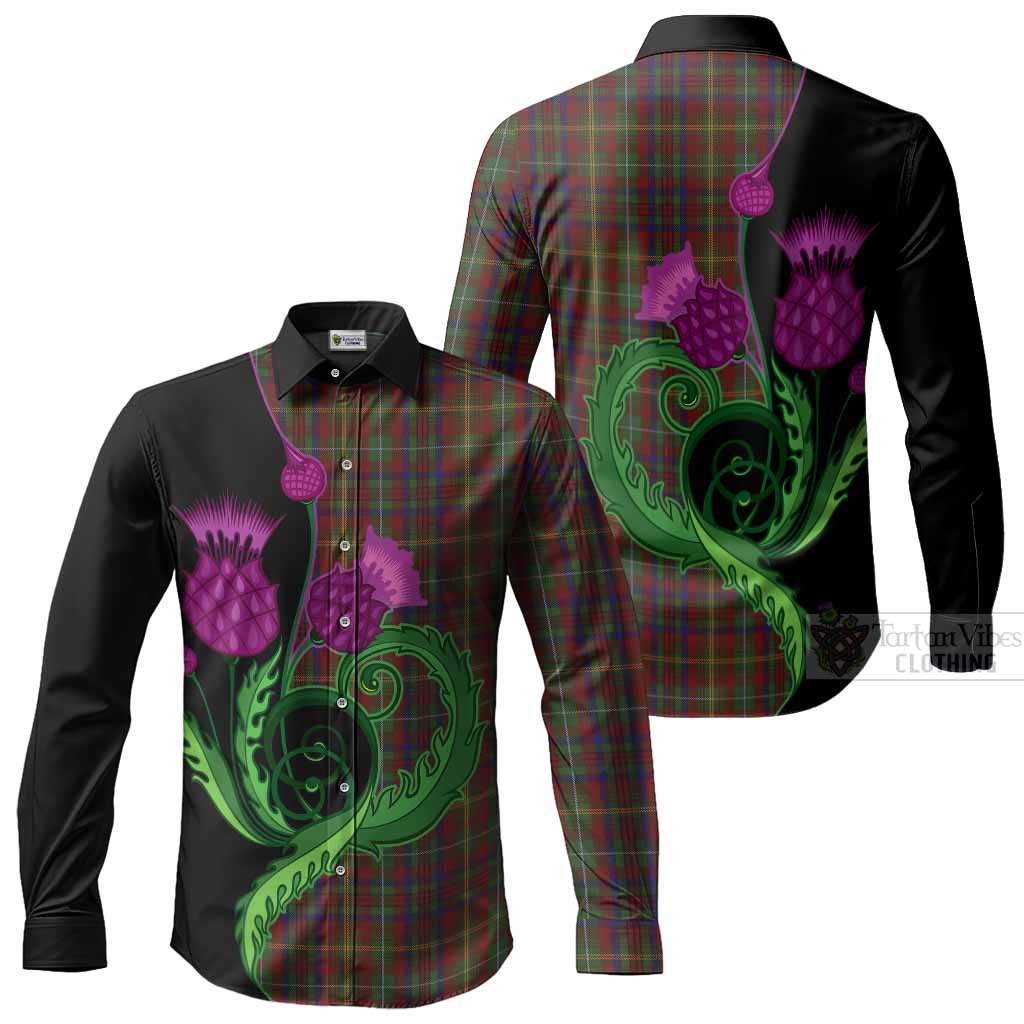 MacMaster (McMaster) Tartan Long Sleeve Button Shirts Traditional Scottish Thistle