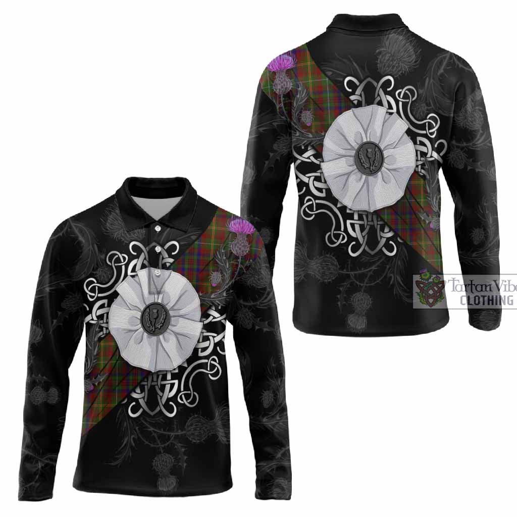 MacMaster (McMaster) Tartan Long Sleeve Polo Shirt Jacobite White Rose - Tartan Vibes Clothing
