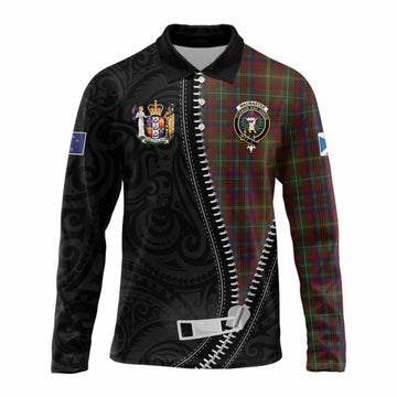 MacMaster (McMaster) Tartan Long Sleeve Polo Shirt New Zealand Pattern Unique Zipper Stylized