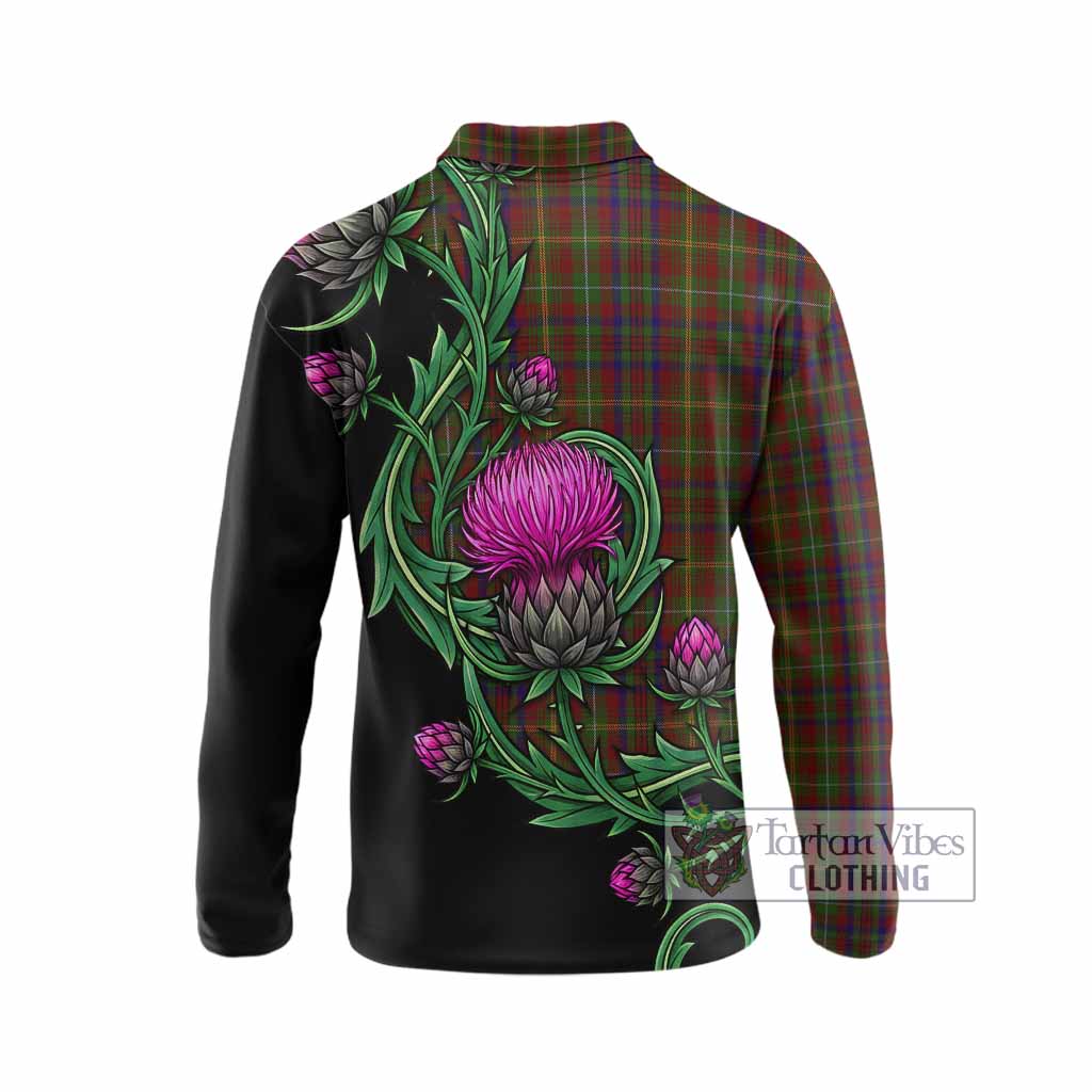 MacMaster (McMaster) Tartan Long Sleeve Polo Shirt Resilient Scottish Thistle - Tartan Vibes Clothing