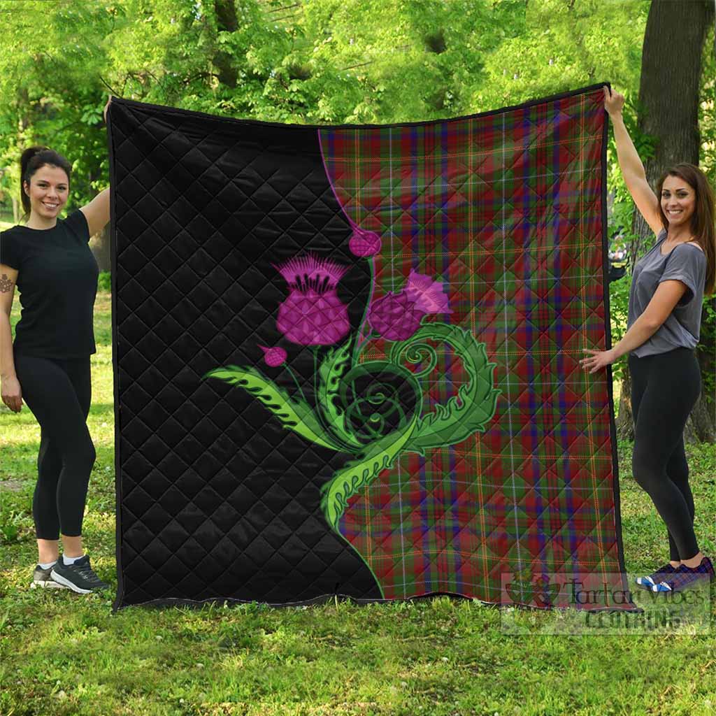 MacMaster (McMaster) Tartan Premium Quilt Traditional Scottish Thistle - Tartan Vibes Clothing