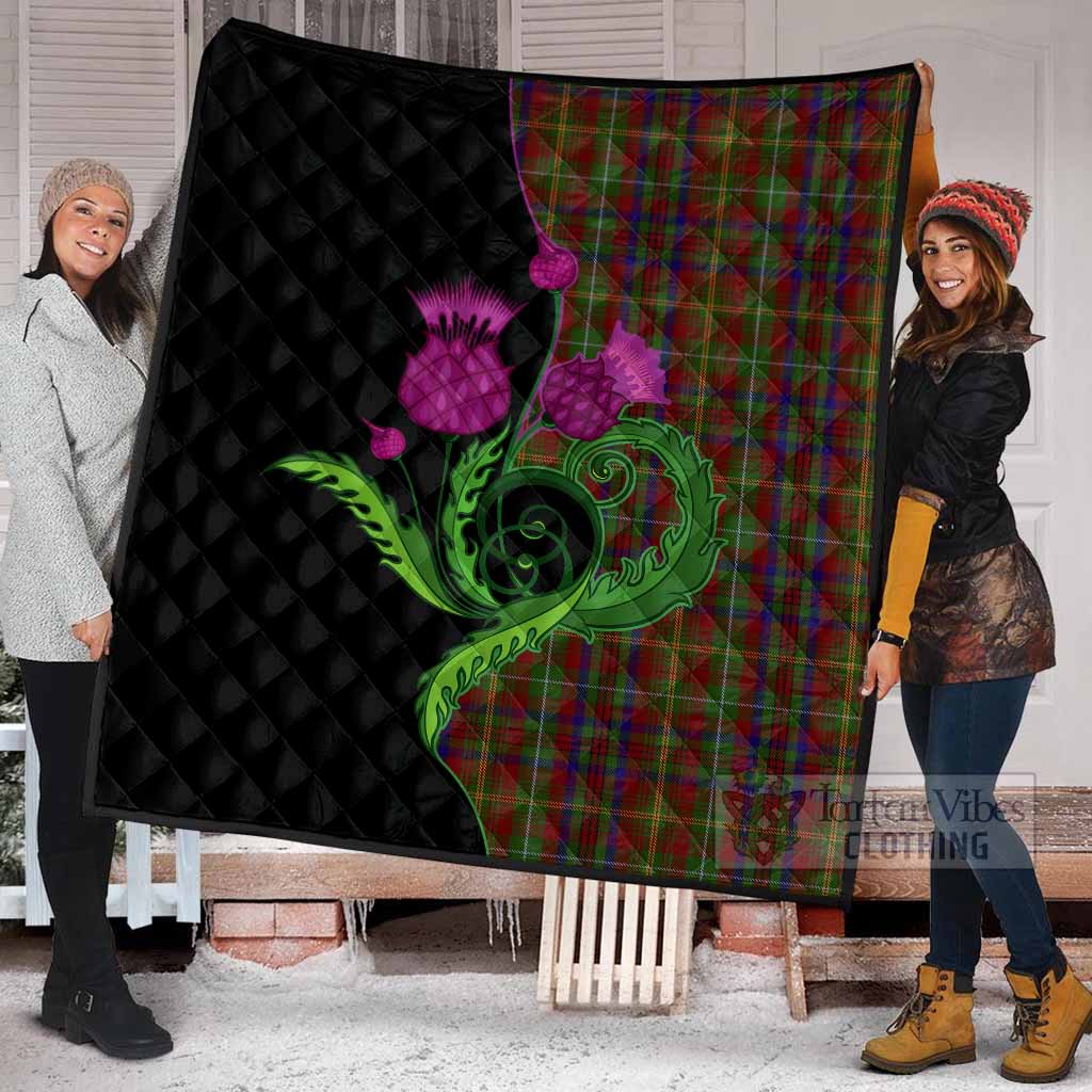 MacMaster (McMaster) Tartan Premium Quilt Traditional Scottish Thistle - Tartan Vibes Clothing