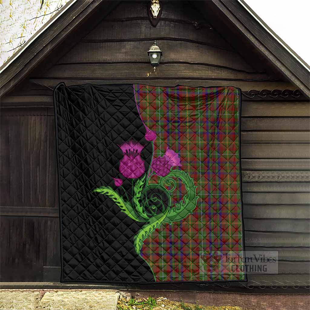 MacMaster (McMaster) Tartan Premium Quilt Traditional Scottish Thistle - Tartan Vibes Clothing