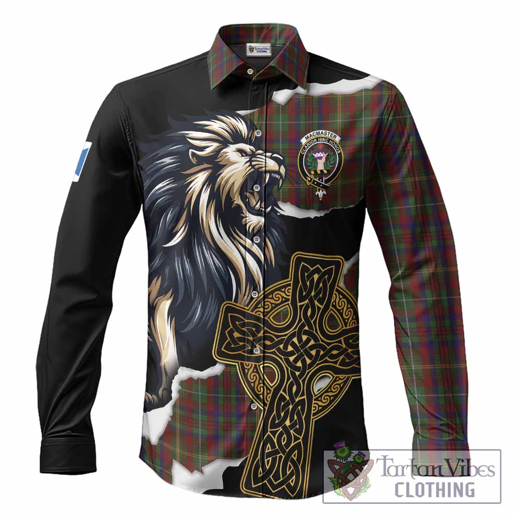 MacMaster (McMaster) Tartan Scottish Long Sleeve Button Shirts Lion Celtic Heritage