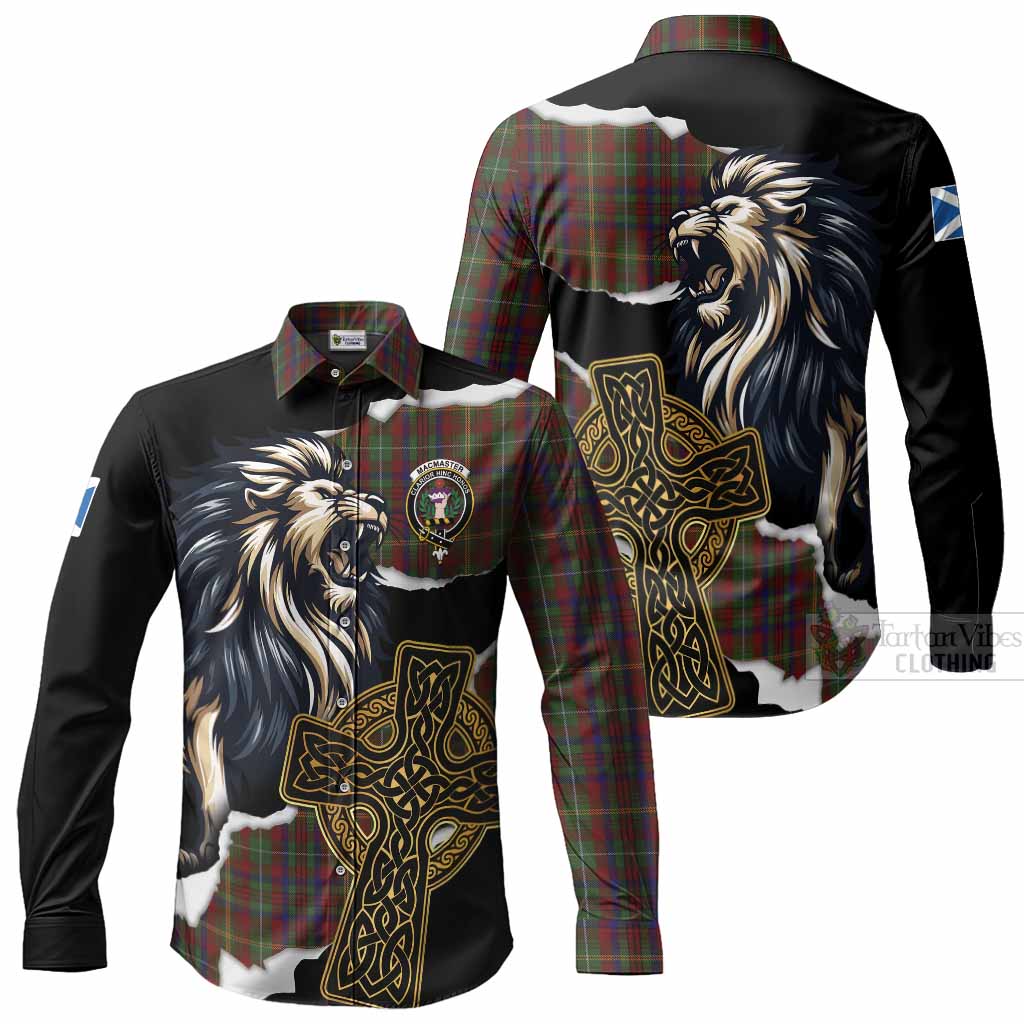 MacMaster (McMaster) Tartan Scottish Long Sleeve Button Shirts Lion Celtic Heritage