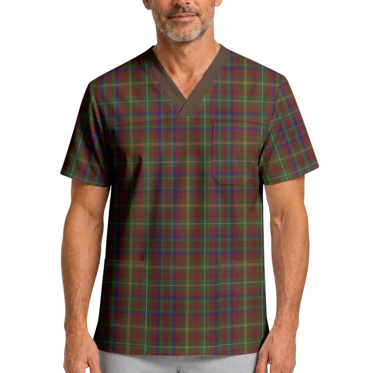 MacMaster (McMaster) Tartan Scrub Top XL - Tartan Vibes Clothing