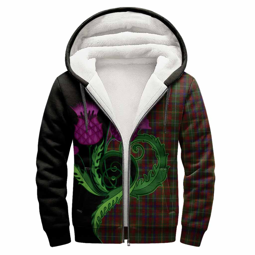 MacMaster (McMaster) Tartan Sherpa Hoodie Traditional Scottish Thistle