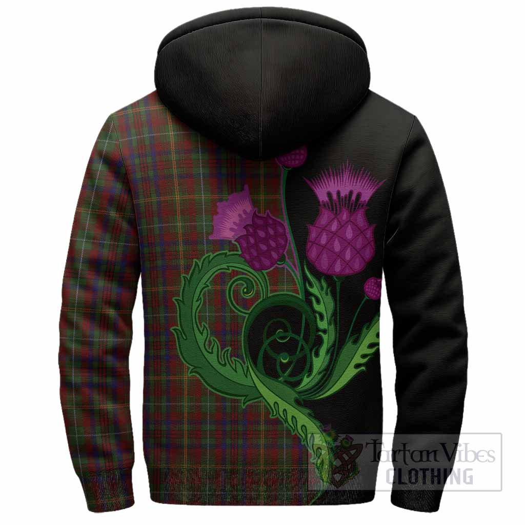 MacMaster (McMaster) Tartan Sherpa Hoodie Traditional Scottish Thistle