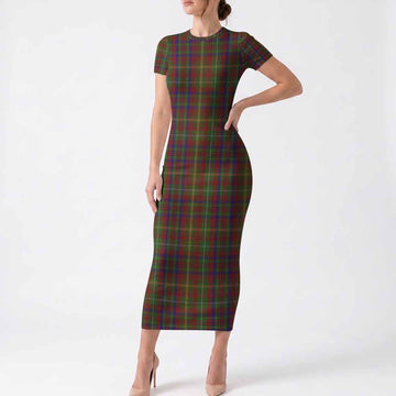 MacMaster (McMaster) Tartan Short Sleeve Bodycon Midi Dress 4XL - Tartan Vibes Clothing