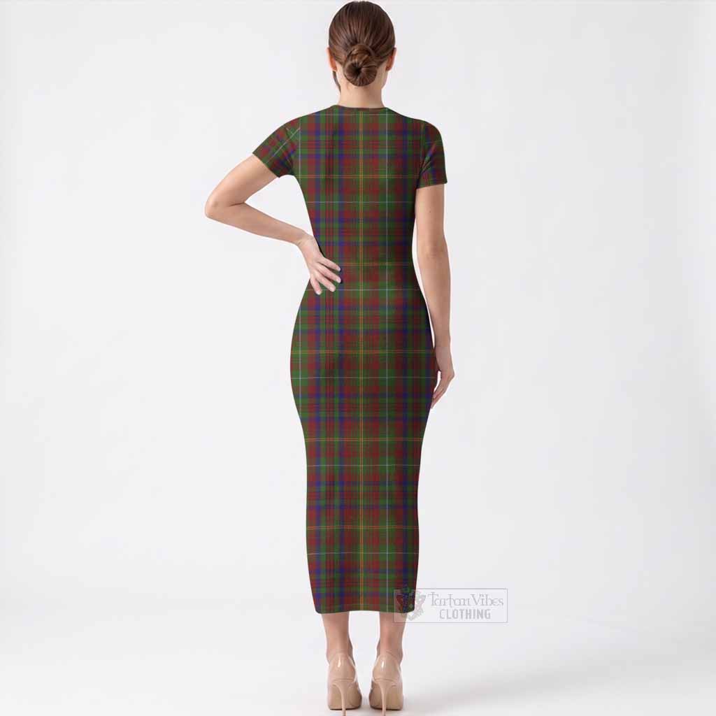 MacMaster (McMaster) Tartan Short Sleeve Bodycon Midi Dress - Tartan Vibes Clothing