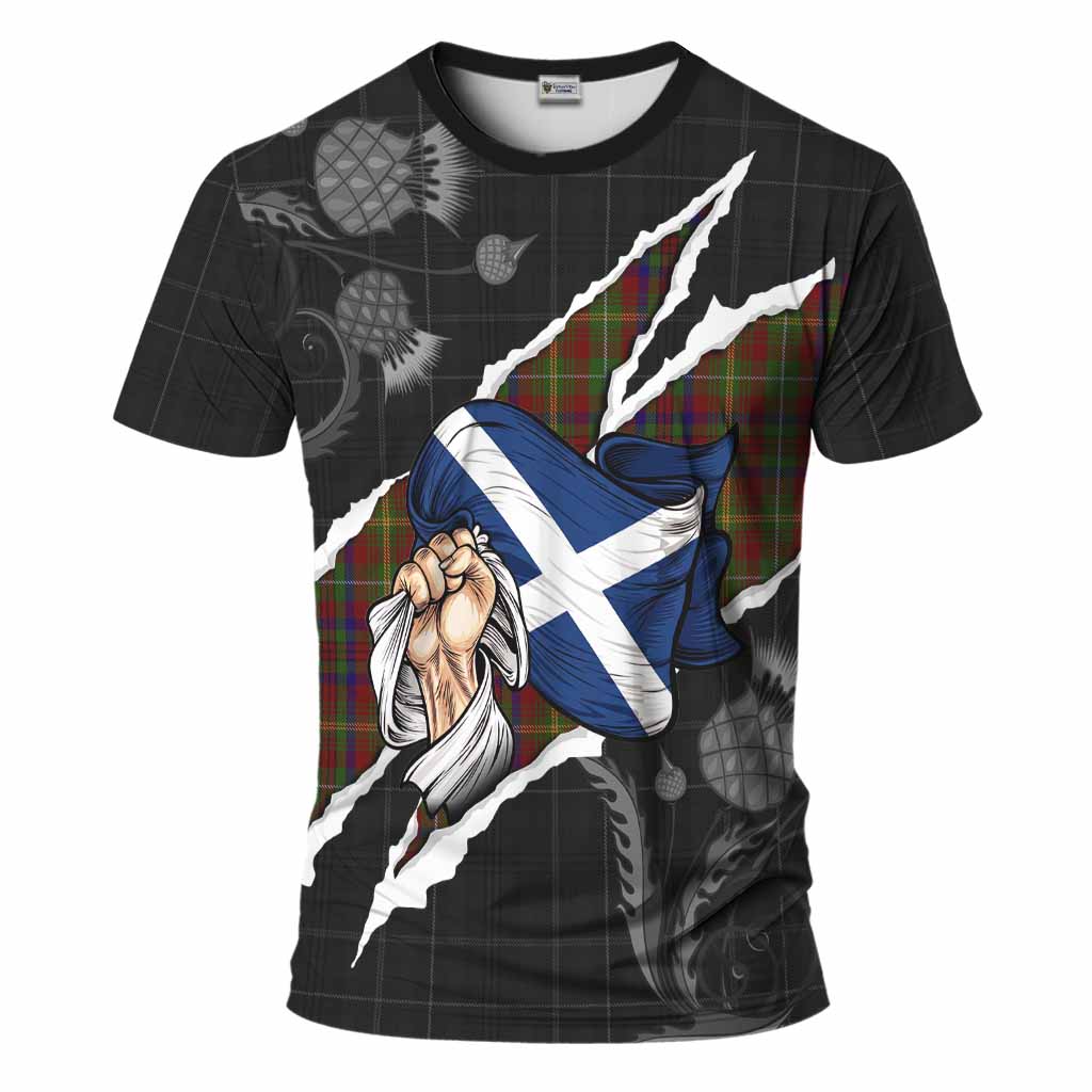 MacMaster (McMaster) Tartan T-Shirt Hands with Scotland National Flags