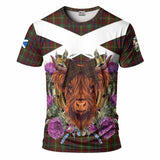 MacMaster (McMaster) Tartan T-Shirt Scottish Thistle Heilan Coo Kid's Shirt - Tartan Vibes Clothing