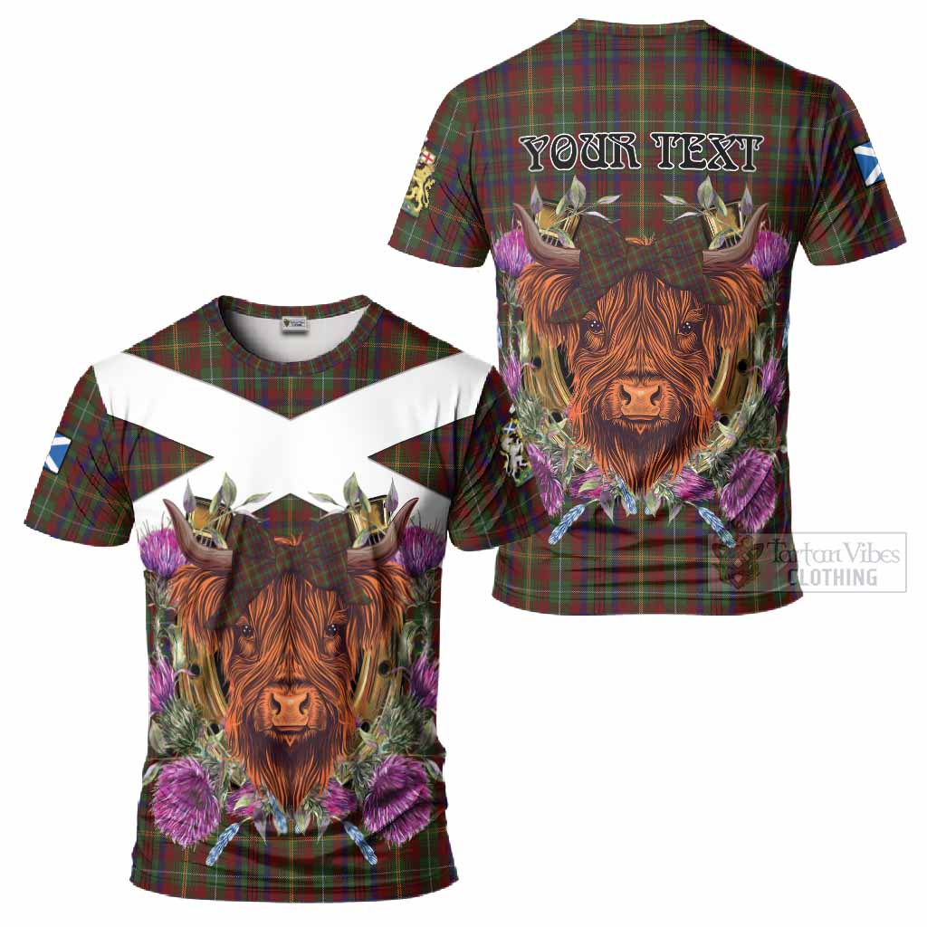 MacMaster (McMaster) Tartan T-Shirt Scottish Thistle Heilan Coo - Tartan Vibes Clothing