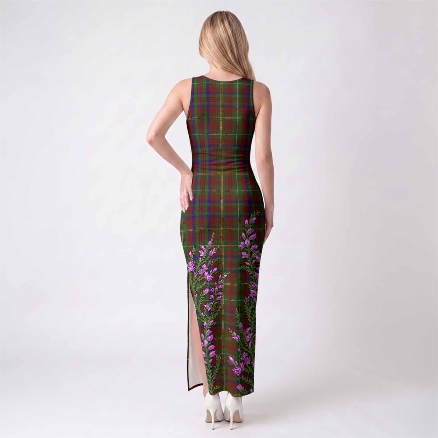 MacMaster (McMaster) Tartan Tank Maxi Dress Enchanting Scottish Heather - Tartan Vibes Clothing