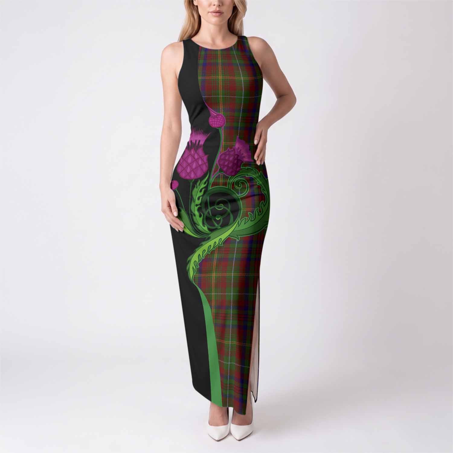 MacMaster (McMaster) Tartan Tank Maxi Dress Traditional Scottish Thistle