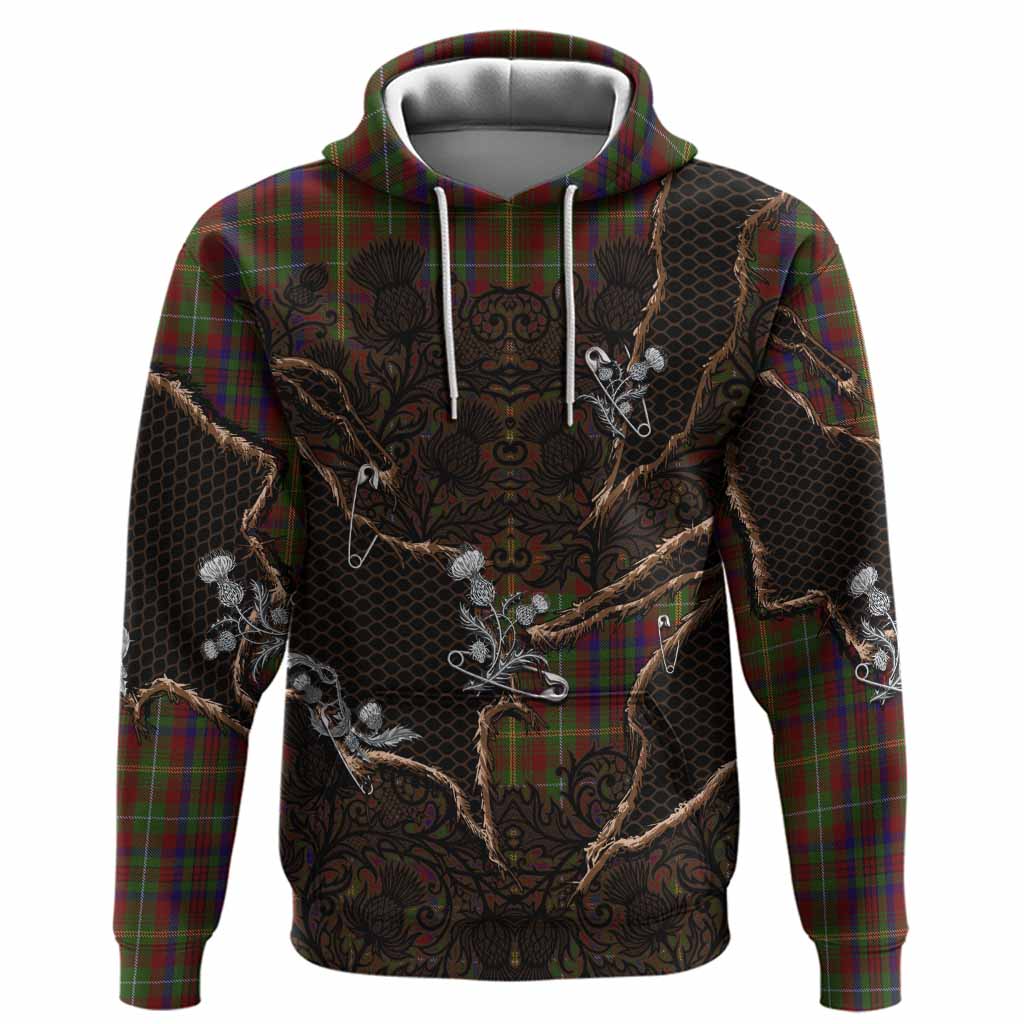MacMaster (McMaster) Tartan Thistle Dark Gothic Hoodie Pullover Hoodie - Tartan Vibes Clothing
