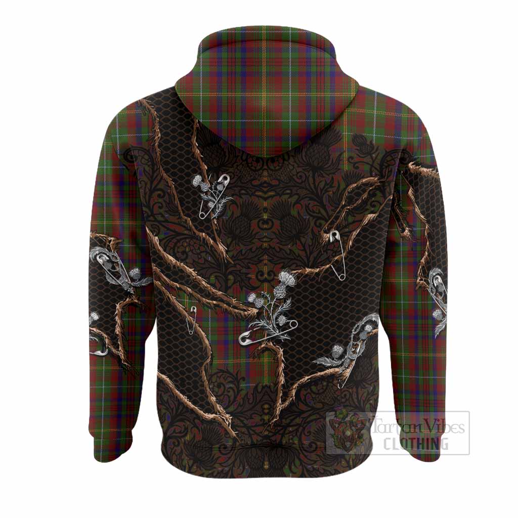 MacMaster (McMaster) Tartan Thistle Dark Gothic Hoodie - Tartan Vibes Clothing