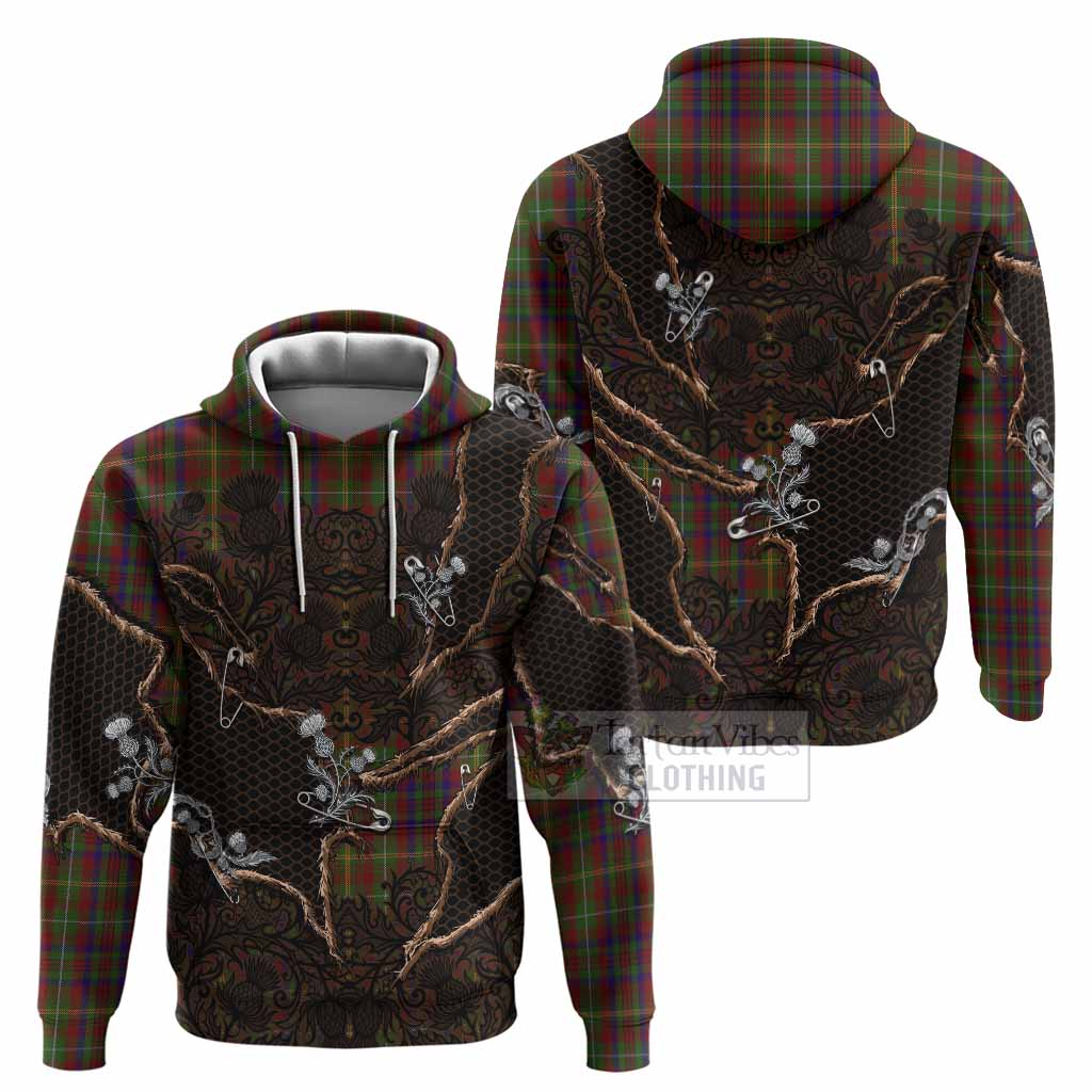 MacMaster (McMaster) Tartan Thistle Dark Gothic Hoodie - Tartan Vibes Clothing