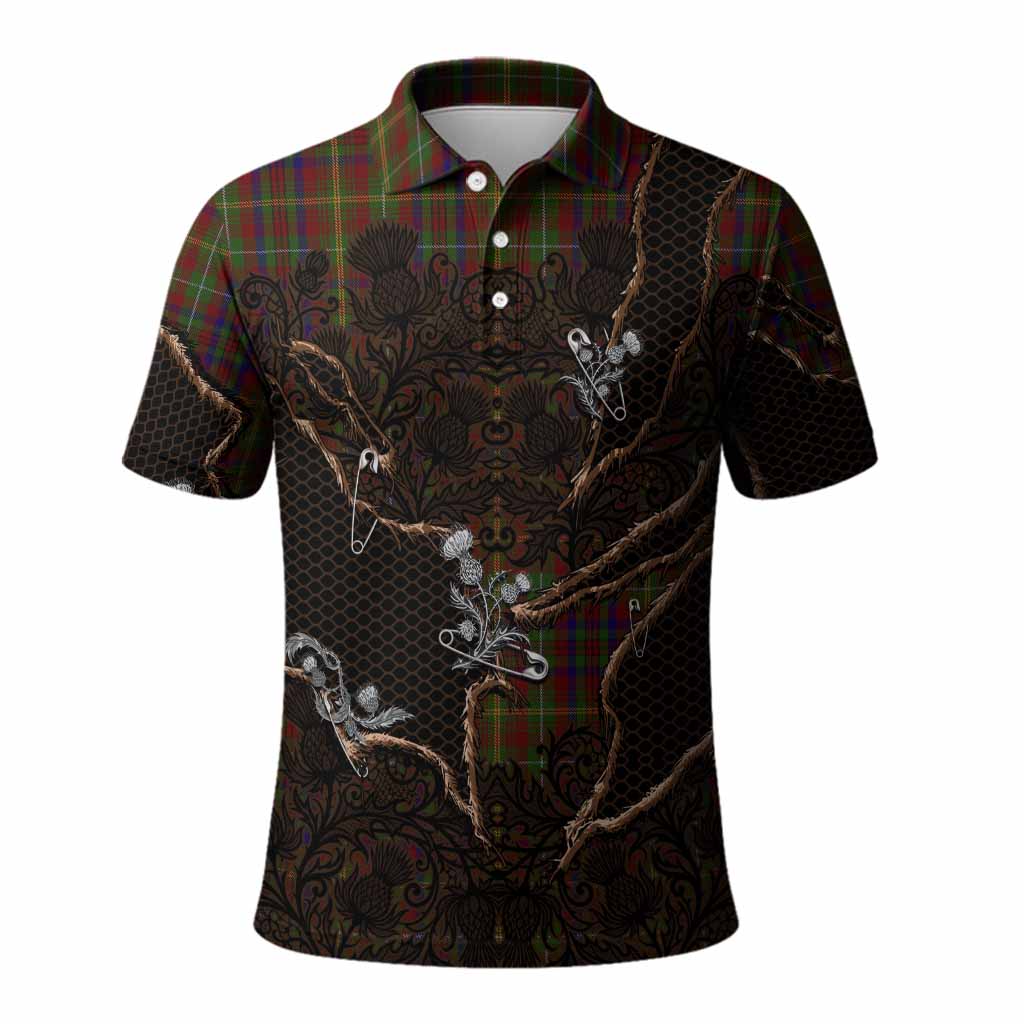 MacMaster (McMaster) Tartan Thistle Dark Gothic Polo Shirt Kid - Tartan Vibes Clothing