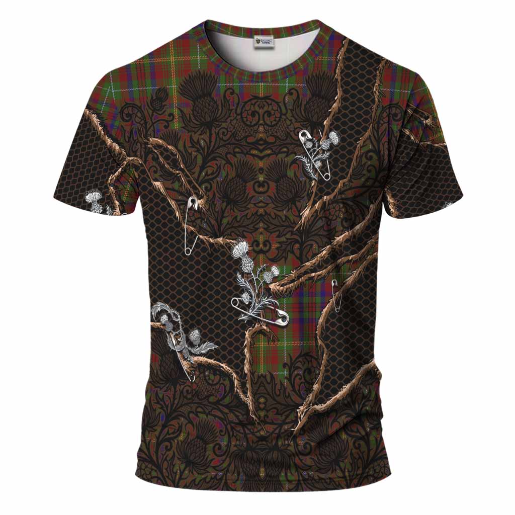 MacMaster (McMaster) Tartan Thistle Dark Gothic T-Shirt Kid's Shirt - Tartan Vibes Clothing