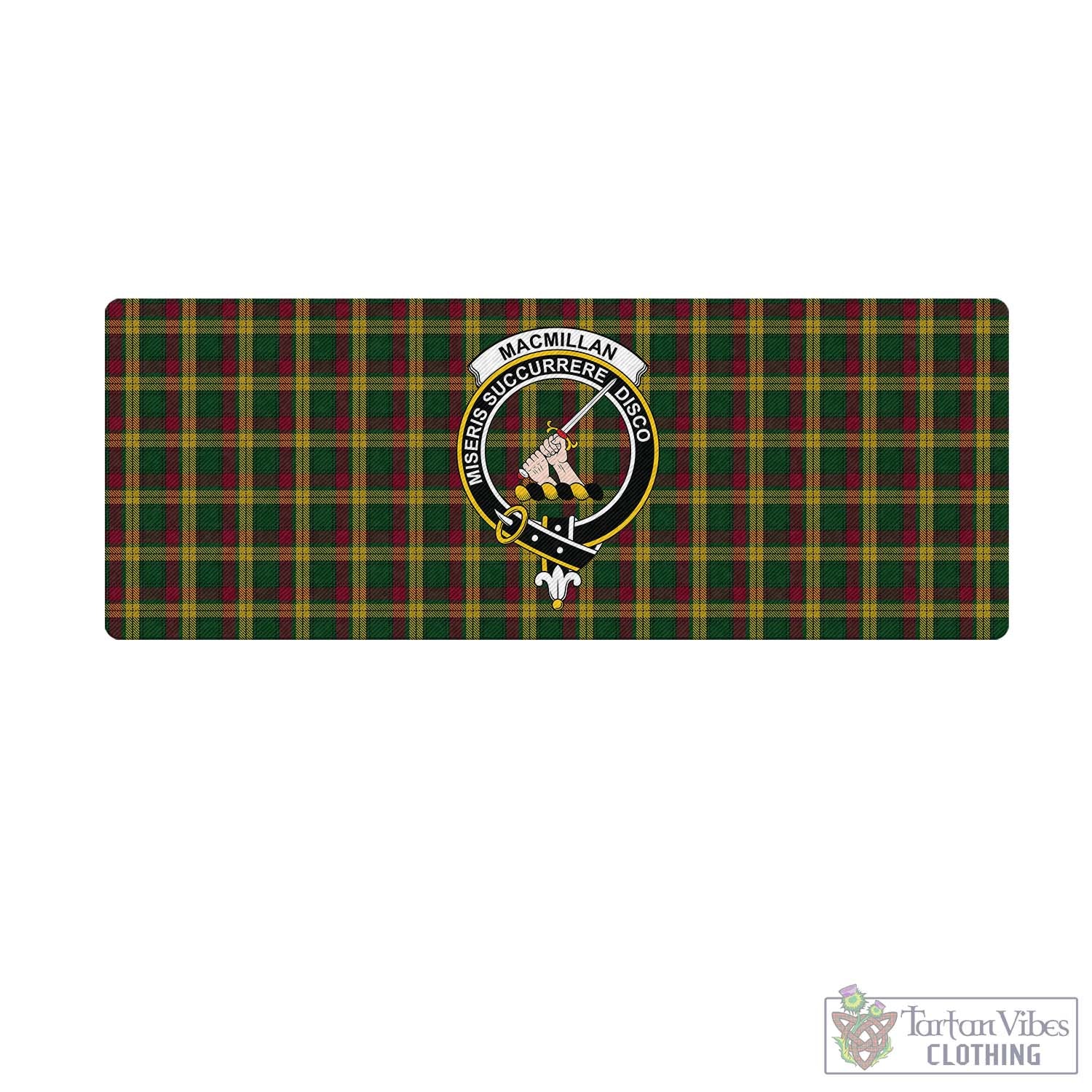 Tartan Vibes Clothing MacMillan Ancient Tartan Mouse Pad with Family Crest