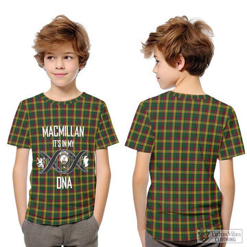 MacMillan (McMillan) Tartan Kid T-Shirt with Family Crest DNA In Me Style