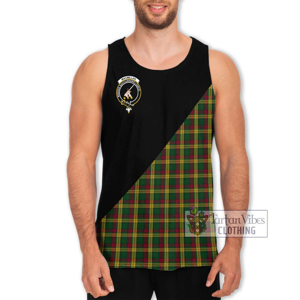 MacMillan (McMillan) Tartan Men's Tank Top with Family Crest and Military Logo Style Men - Tartanvibesclothing Shop