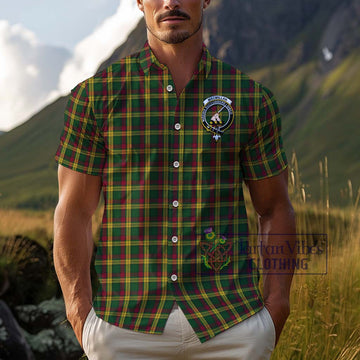 MacMillan (McMillan) Tartan Cotton Hawaiian Shirt with Family Crest Adult - Tartan Vibes Clothing