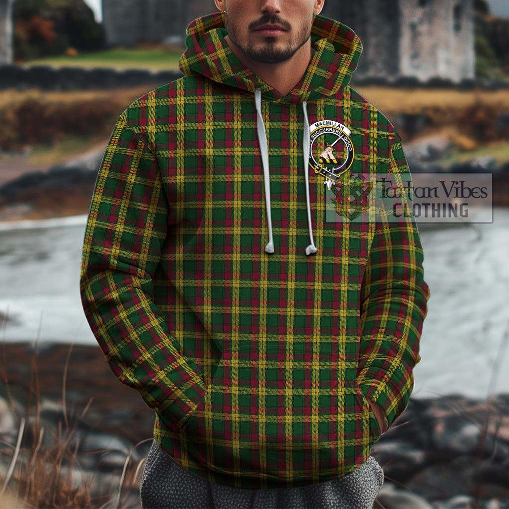 MacMillan (McMillan) Tartan Cotton Hoodie with Family Crest Pullover Hoodie XS - Tartan Vibes Clothing