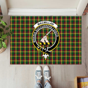 MacMillan (McMillan) Tartan Rubber Doormat with Family Crest