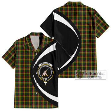 MacMillan (McMillan) Tartan Hawaiian Shirt with Family Crest Circle Style