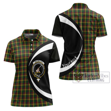 MacMillan (McMillan) Tartan Women's Polo Shirt with Family Crest Circle Style