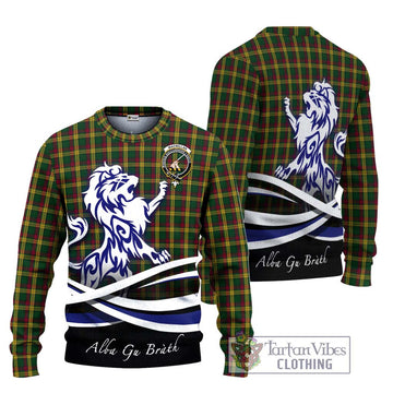 MacMillan (McMillan) Tartan Knitted Sweater with Alba Gu Brath Regal Lion Emblem Unisex - Tartanvibesclothing Shop
