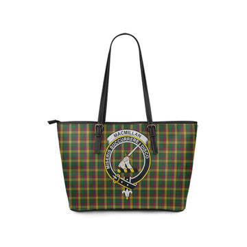 MacMillan (McMillan) Tartan Leather Tote Bag with Family Crest