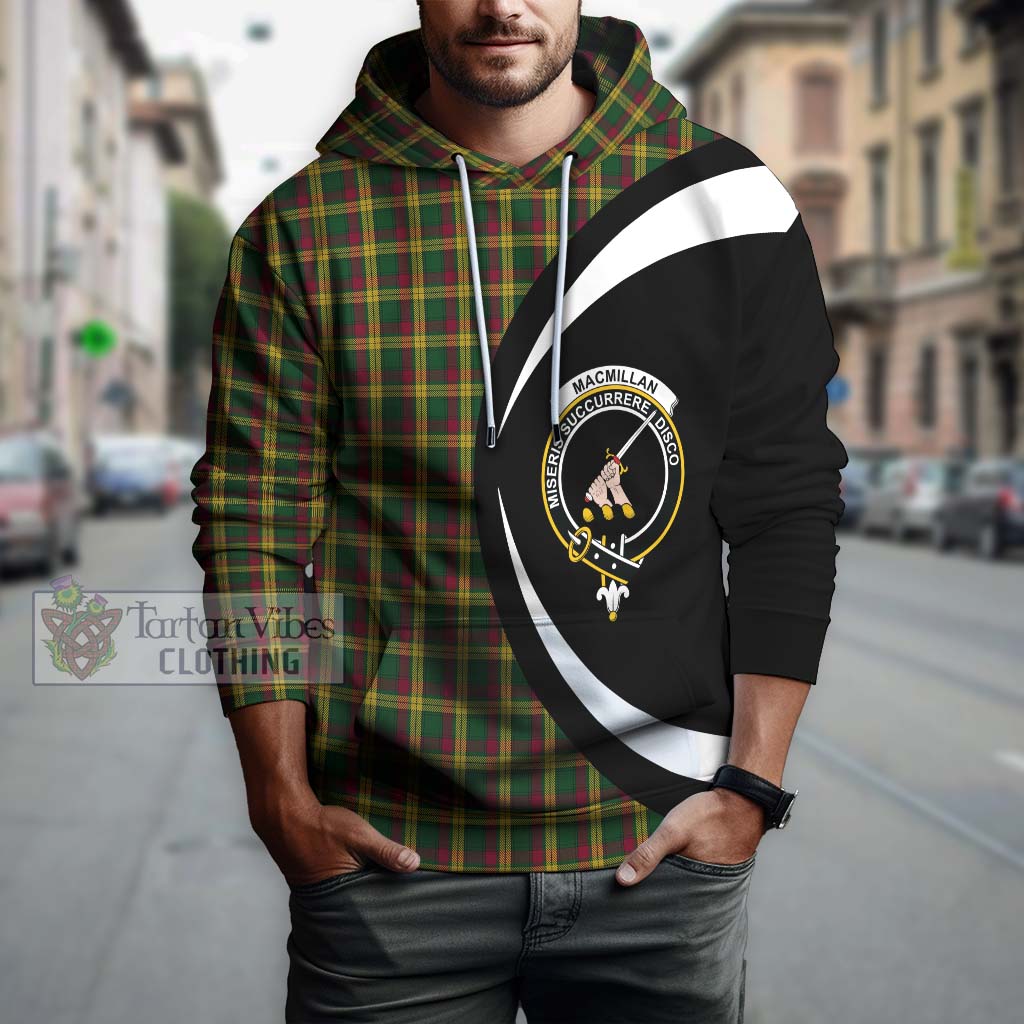 MacMillan (McMillan) Tartan Hoodie with Family Crest Circle Style Zip Hoodie - Tartan Vibes Clothing