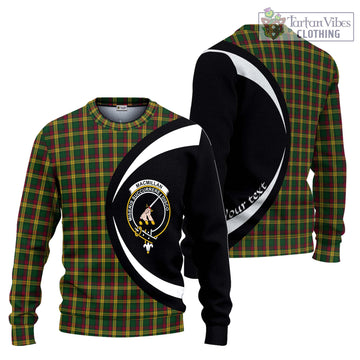 MacMillan (McMillan) Tartan Knitted Sweater with Family Crest Circle Style Unisex - Tartan Vibes Clothing