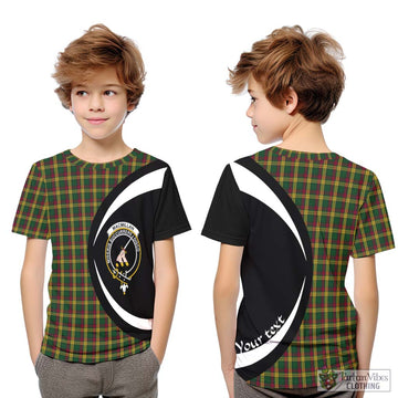 MacMillan (McMillan) Tartan Kid T-Shirt with Family Crest Circle Style Youth XL Size14 - Tartan Vibes Clothing