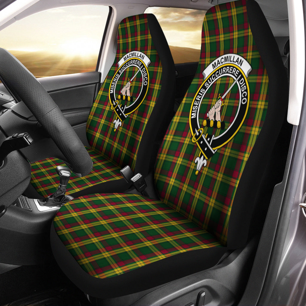 MacMillan Ancient Tartan Car Seat Cover with Family Crest One Size - Tartanvibesclothing