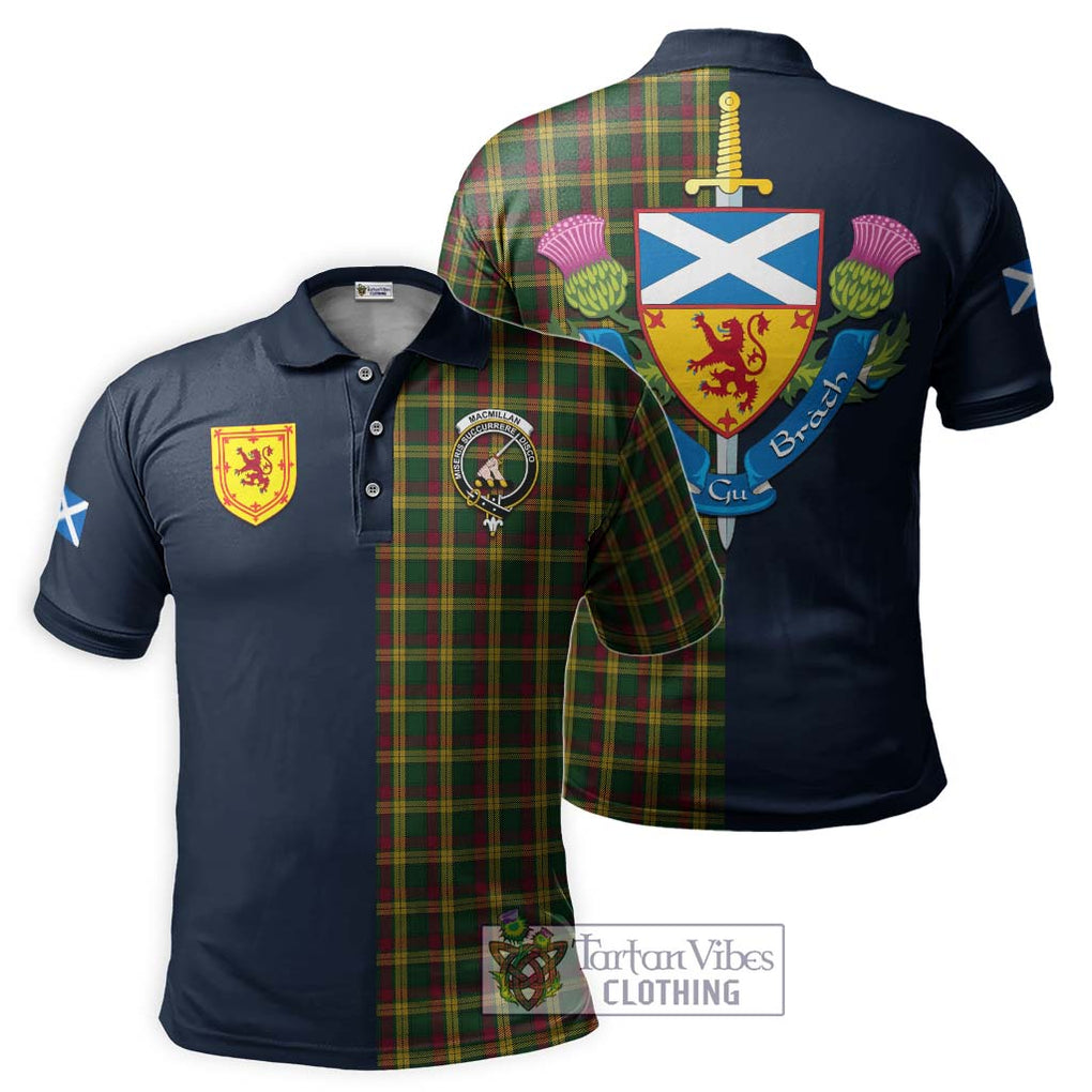 Tartan Vibes Clothing MacMillan Ancient Tartan Polo Shirt with Scottish Lion Royal Arm Half Style
