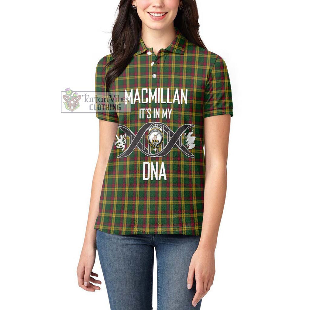 MacMillan (McMillan) Tartan Women's Polo Shirt with Family Crest DNA In Me Style Women - Tartanvibesclothing Shop