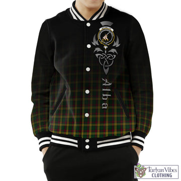 MacMillan (McMillan) Tartan Baseball Jacket Featuring Alba Gu Brath Family Crest Celtic Inspired