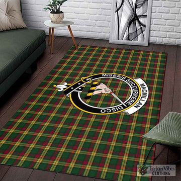 MacMillan (McMillan) Tartan Area Rug with Family Crest