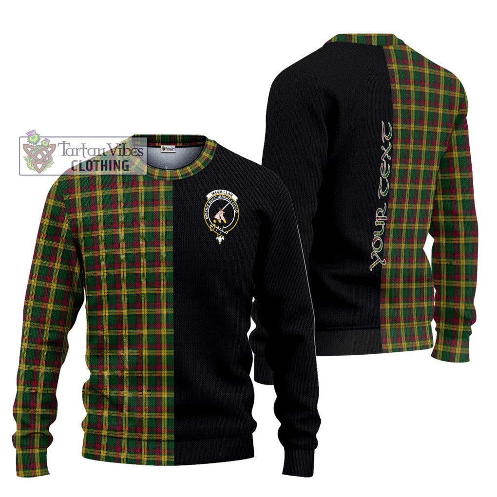 MacMillan (McMillan) Tartan Knitted Sweater with Family Crest and Half Of Me Style Unisex - Tartanvibesclothing Shop