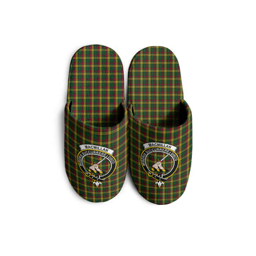 MacMillan Ancient Tartan Home Slippers with Family Crest - Tartanvibesclothing